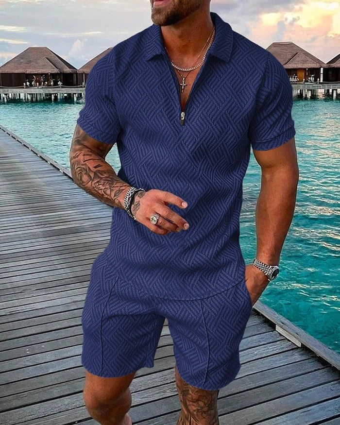 FitEase™ Seaside Shirt & Shorts Co-Ord