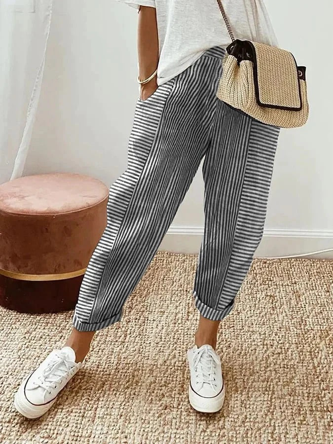 FitEase™ Xana striped trousers