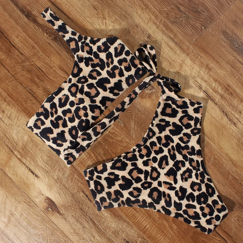 FitEase™ Malibu High-Waist Leopard Bikini