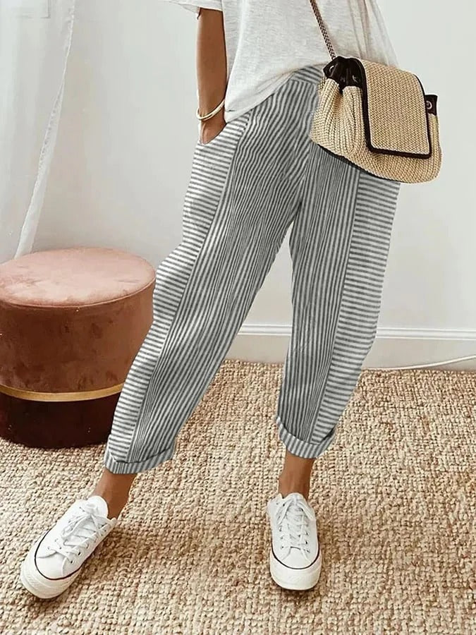 FitEase™ Xana striped trousers