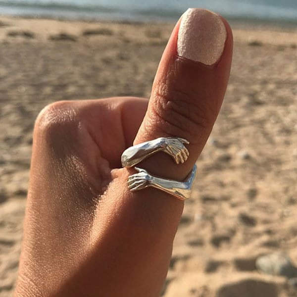 FitEase™ Silver Adjustable Embrace Ring